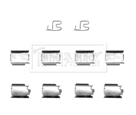 BORG & BECK Комплектующие, колодки дискового тормоза BBK1201